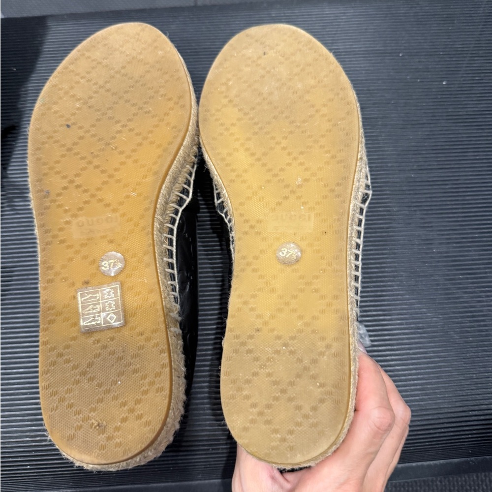 Leather Espadrille In Black US 7.5.
Wear it 2 times only. - Picture 3 of 10